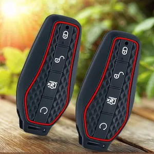 Silicone Key Case Cover for BYD Song Plus Atto 3 Han EV Tang DM Qin Seal Dolphin Remote Fob Holder Car Accessories Car Key Protector