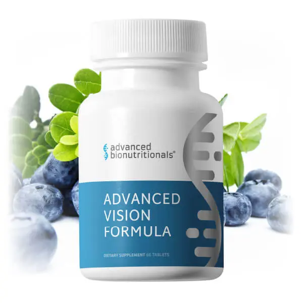 Advanced Bionutritionals Advanced Vision Formula with Astaxanthin Bilberry Lutein Citicoline Beta Glucan Zeaxanthin & Ginkgo Biloba for Eye Health