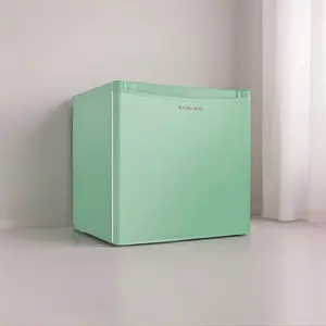 Upstreman mini fridges 1.7 Cu Ft with Freezer FR17 Adjustable Thermostat Energy Saving Low Noise Single Door Compact Refrigerator for Dorm Office Can Bedroom green fridge mini  brands Small pantry drink fridge skincare fridge Portable