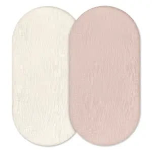 Muslin Baby Bassinet Sheets 2 Pack, Changing Diaper Pad, Baby Bedside Oval, Rectangle Pads