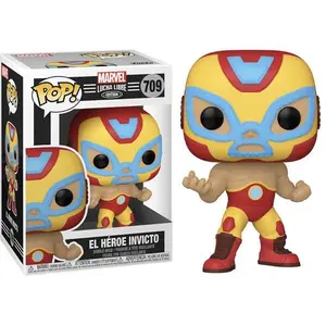 Funko Pop! El Héroe Invicto Marvel Lucha Libre 709 Vinyl Figure in PopShield Protector