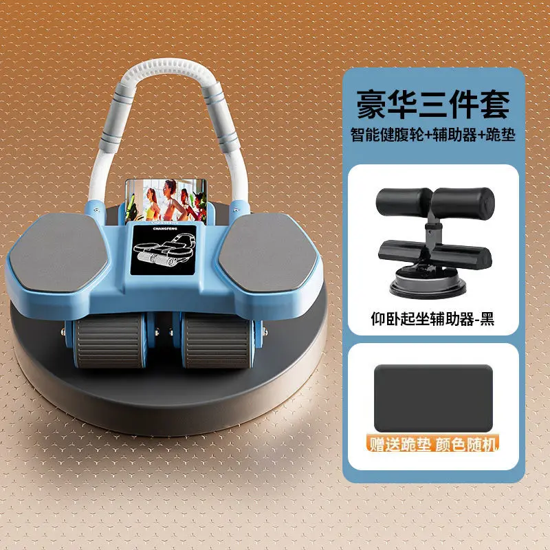 098 Abdominal Wheel with Timer + Kneeling Pad + Ab