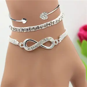 Endless Love Stack Bracelet Set Eternal Glow Bracelet Set Forever Shine Bracelet SetGold: Infinity Love Bracelet Set – Gold 	•	Silver: Infinity Love Bracelet Set – Silver 	•	Rose Gold: Infinity Love Bracelet Set – Rose Gold