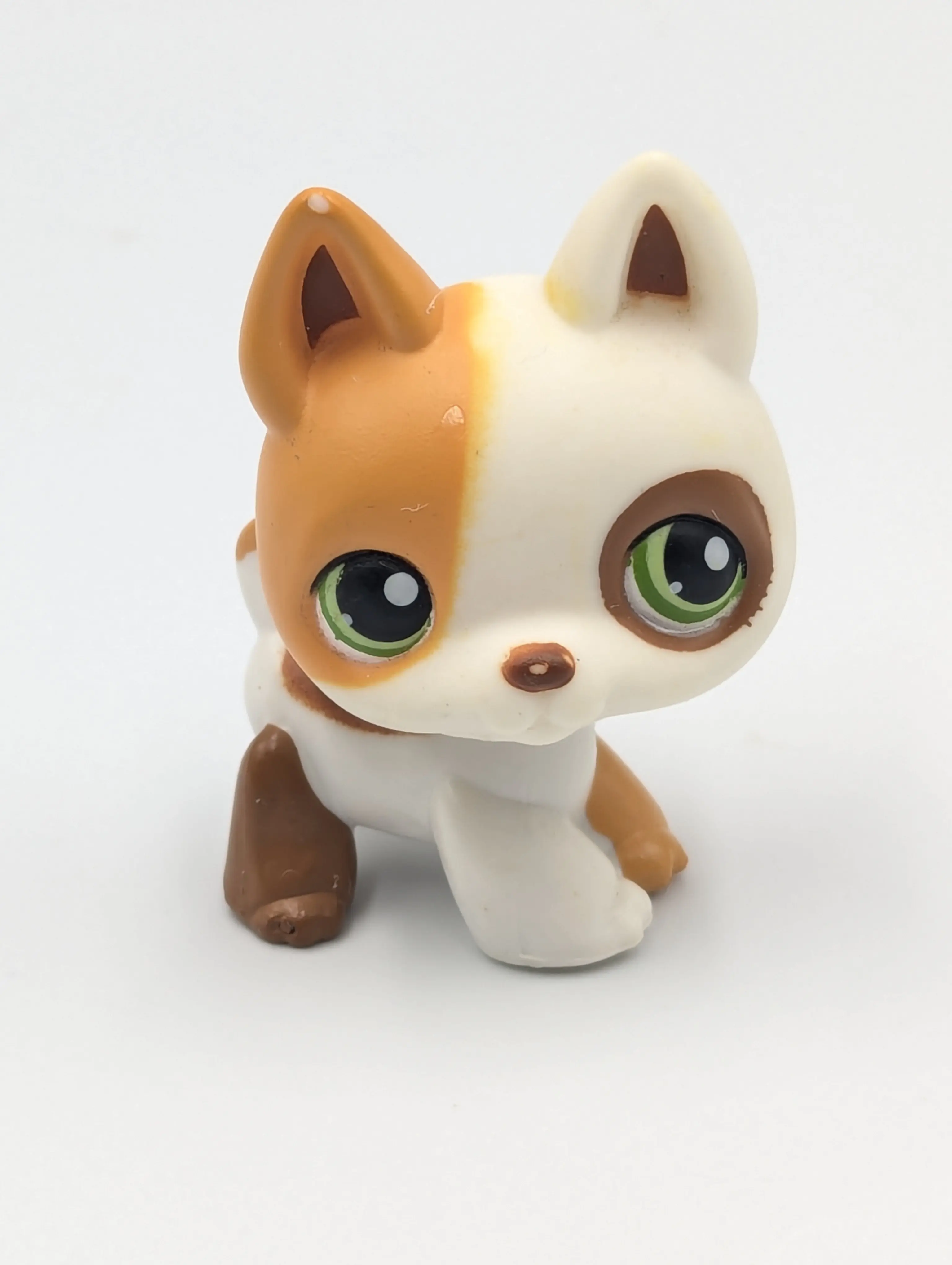 Littlest Pet Shop Authentic 127 White Orange Brown German Shepherd LPS