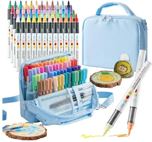 EpenGo Acrylic Paint Markers Set Professional Art Markers & Paint Pens for School Kids Coloring Rock Glass Wood Paper Ceramic DIY Crafts