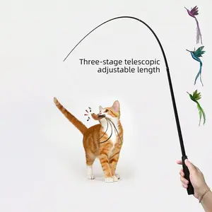Hummingbird Cat Toys,Fishing Rod Cat Toy,Cat Toys For Indoor Cats,Kitten Toys,cat wand toy,Three-Section Telescopic Maximum180cm/70.8inch,Cat Toys For Bored Indoor Adult Cats,Cat Fishing Pole Toy,Cat Artificial Feather Toy,Interactive Cat Toy,cat supplies