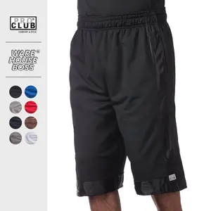PROCLUB Men's Heavyweight Mesh Shorts PRO CLUB Basketball Shorts Casual Elastic Gym Athletic Shorts Loose Fit Shorts Hip Hop Harem