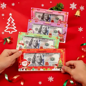 12Pcs Christmas Money Holder for Cash, Christmas Money Cash Envelope Cards, Merry for Family Friends, Christmas Party Decorations Ornaments