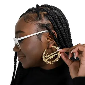 Anointed Large Bamboo Gold Earrings