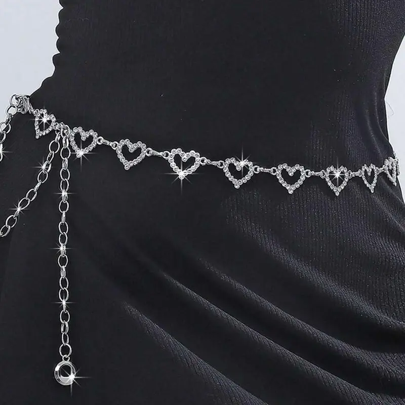 1pc Women's Elegant Rhinestone Decorated, Chic Body Jewelry, Fashionable Heart Shaped Body Jewelry for Party, Daily Clothing Decor, Trendy All-match & Exquisite Jewelry for Birthday Gift, Body Jewellery