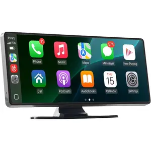 VEVOR Wireless Car Stereo, 10-Inch HD Portable Radio Touch Screen Compatible with Apple CarPlay and Android Auto, CarPlay Screen for Car with Voice Control, Mirror Link, Bluetooth, GPS NavigationVEVOR Super Brand Day