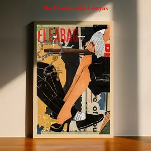 1Pc, wall art, vintage poster, London Life art print, romantic city canvas painting, unique and creative wall aesthetic decoration, perfect decoration for living room and bedroom, Unframed wall art, frameless