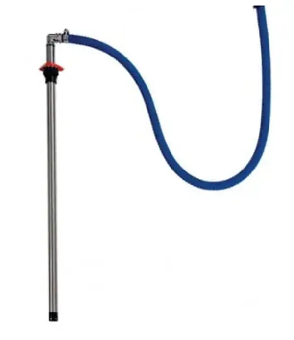 Wolflube Suction Tube – in Stainless Steel – 49″ long – with Connection Hose – For Wall Mounted Pumps Set
