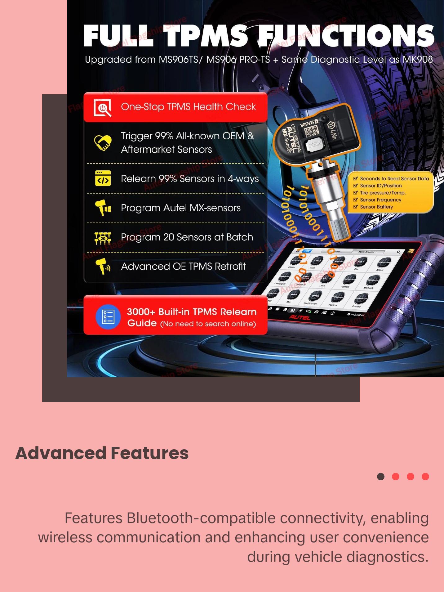 Autel MaxiPRO MP900-TS Auto TPMS Diagnostic Tools Car OBD2 Scanner Programming ECU Coding Active Test CAN FD/DoIP PK MP808BT Autel MaxiPRO MP900-TS Auto TPMS Diagnostic Tools Car OBD2 Scanner Programming ECU Coding Active Test CAN FD/DoIP PK MP808BT