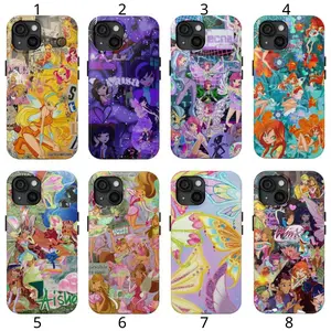 Winx Club Phone Case, Winx Club Character Phone Case Cover Suitable for iPhone 17-11 Pro Max/Plus and  Samsung Galaxy S23-25