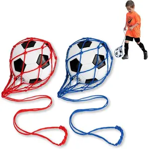 &2 count Soccer Ball Net Soccer  Equipment, Football Kick Throw Solo Practice  Aid, Upgrade Soccer Nets for  Youth Adults for Ball Size 3, 4, 5