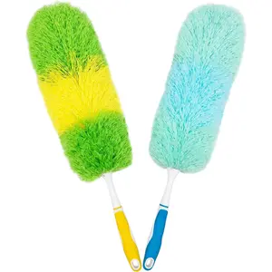 2 Pack 20-inch Microfiber Dusting Dusters with Non-Slip Handles and Bendable Microfiber Duster Heads,  for Household Cleaning, Office Cleaning, and  Cleaning,  Duster for Cleaning