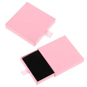 2/6 Piece Jewelry Gift Box Set, 3.54 X 3.54 X 1.02 Inches Cardboard Storage Display Case, Drawer Style Necklace Ring Bracelet Earring Organizer ()