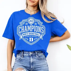 Duke Blue Devils Men'S Basketball Acc Champs 2026 Royal T-Shirt, Duke Basketball Fan Gift, Blue Devils Championship Graphic Tee
