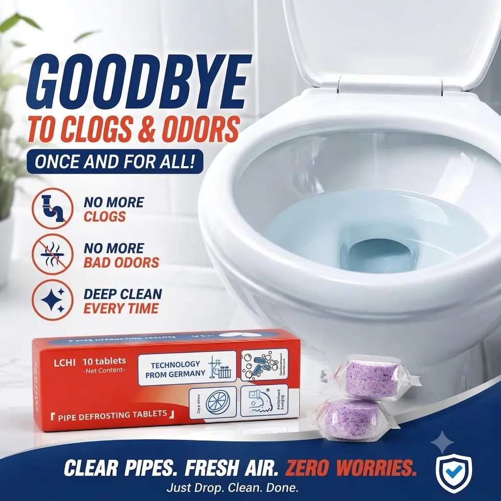 Eco‑Friendly Washing Machine Sanitizer Cleaning Tablets, Dissolvable Deep Cleaner for Dirt & Pet Hair, Remove Sewer Odor, Repel Drain Flies for Drains & Washer - 3-Day Limited Free Gifts