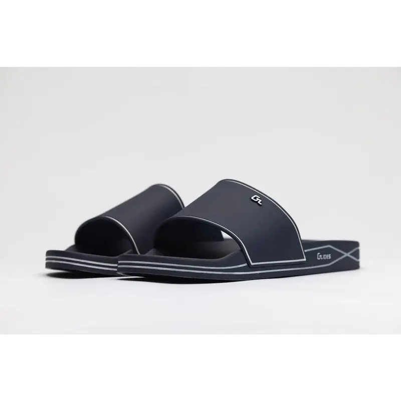 GL-X1 Unisex Navy Slide Sandals with Proprietary eXCleet Insole for All-Day Comfort & Ethically Sourced Materials