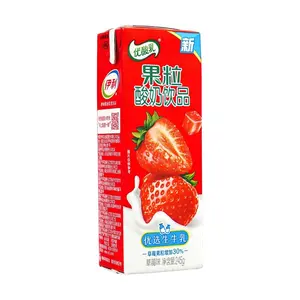 Yili Fruit Yogurt Drink - Strawberry Flavor, 245g - Delicious & Refreshing Dairy Beverage