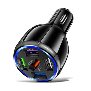 USB Car Charger Adapter, Alanph 5 Port QC3.0 Fast Charging Car Mobile Phone Charger for iPhone,Android,Samsung,and More