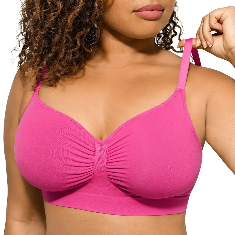 FeelinGirl #LiveStream Wireless Bra OutdoorFun Comfort Elastic Bralettes No Underwire Unlined Cami Bra Seamless Tshirt Bras Sports Bra Basic For Women Fit Basic Style