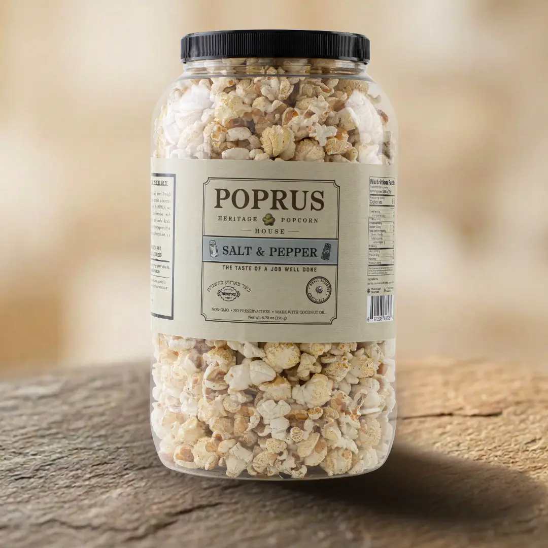 Poprus - Extra Large Salt & Pepper Flavored Popcorn