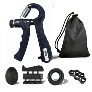 Adjustable Hand Grip Strengthener Set, Hand Grip Exerciser, 5-Piece Resistance Band Kit for Finger & Wrist Training, Durable Exercise Equipment for Home Gym Use