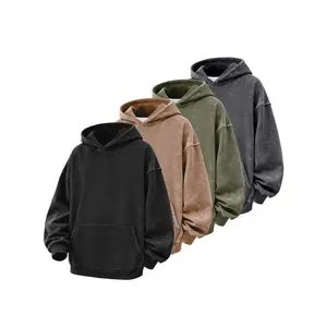 Unisex Plain Drop Shoulder Blended Cotton Hoodie - Regular Fit Casual Long Sleeve Essential Sweatshirt for Fall Winter Daily Outfits, Layering Under Jackets & Everyday Comfort