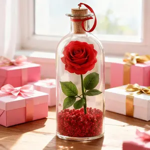 Mother's Love Record Player - Voice Recordable Rose Bottle, Personalized Voice Saving Keepsake Ornament, Heartfelt Gift for Mom, Lover & Friends