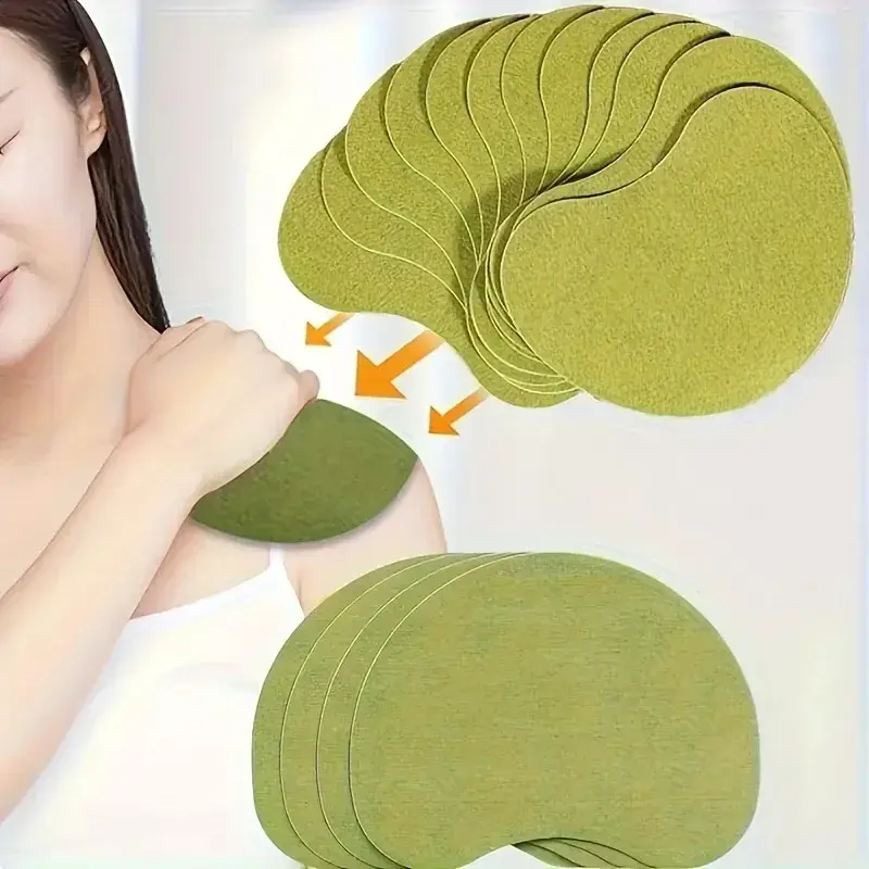 Natural Herbal Extract Shoulder Patch - 48 Pieces for Shoulder, Back, Neck & Muscle Pain Relief with Adhesive Heat Patch for Support