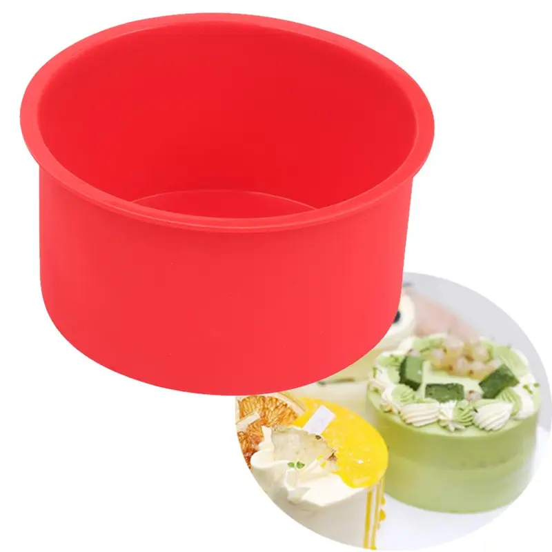 1/4/10 pcs 4-inch Round Cake Pan Set, Non-Stick Food Grade Silicone Baking Molds, Baking Supplies, Non Toxic Bakeware for Home Oven Use, Durable Easy-to-Clean Bakeware Baking Pans