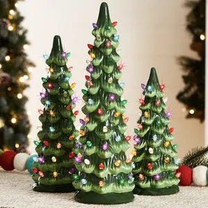 Best Choice Products Set of 3 Pre-Lit Hand-Painted Ceramic Tabletop Christmas Trees Best Choice Products Set of 3 Pre-Lit Hand-Painted Ceramic Tabletop Christmas Trees