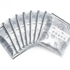 Foil Sealable Bag 23cm Reusable Aluminum Zipper Bags 20-Piece Set Waterproof Airtight Food Storage Containers for Meat Vegetables Snacks Kitchen Essentials