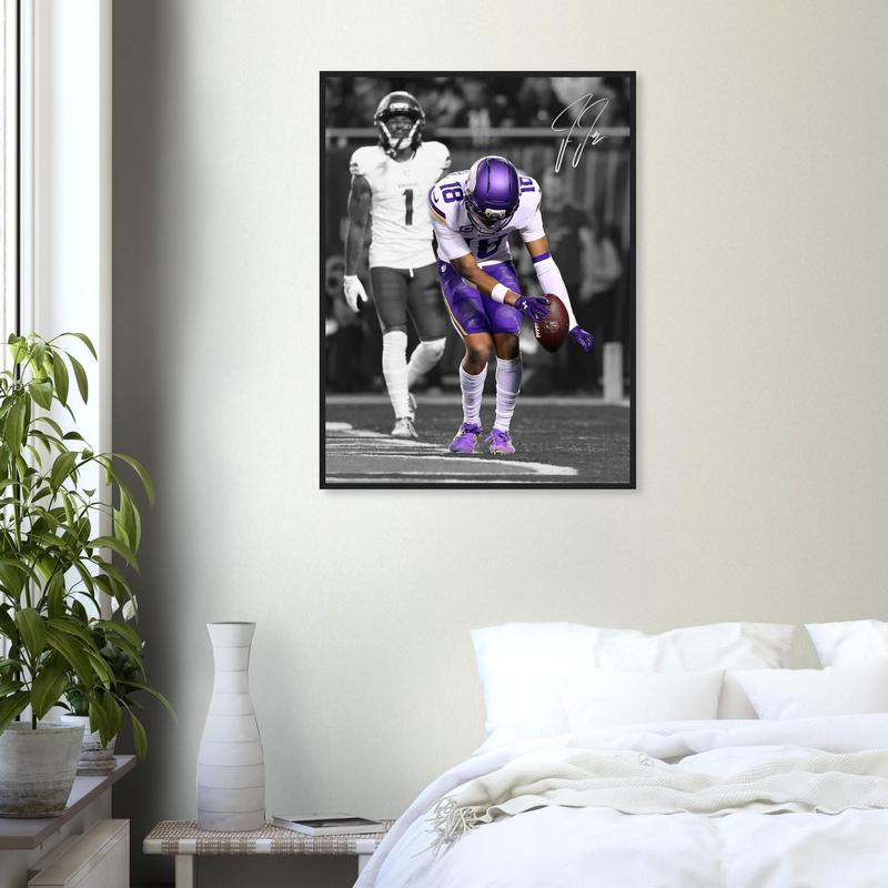 [Sale Up To 30%][UNFRAMED] Justin Jefferson Poster Minnesota Football Wall Art