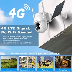 SeeVision Solar-Powered 4G LTE Security Camera Outdoor – 2K HD Color Night Vision, No WiFi Needed, 360° Pan-Tilt & AI Motion Detection-