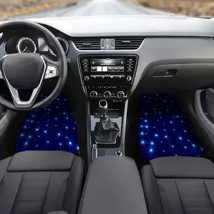 Starry Sky Pattern Car Floor Mat, Car Interior Decoration Accessories, Universal Car Front & Rear Floor Mat, Easy To Clean, Perfect for Car Decor, Car Interior Accessory