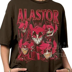 Alastor Shirt, Alastor Hazbin Hotel Shirt, Alastor , The Radio Demon Alastor Shirt, Fashion Cotton, Full Colors, Full Sizes, For Men, For Women