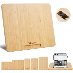 VEVOR Appliance Slider, Medium 13 x 16-inch, Rolling Sliding Tray with Rubber Wheels & Hollow Handle, Easy to Clean, Appliance Rolling Tray for Coffee Maker, Kitchen Countertop, Natural Wood