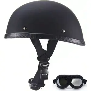 Local Delivery-Motorcycle Half Helmet, Approved Adult Men Women Retro Open Face Bike-Helmets, Bicycle/Skateboard Helmet For Adults, Bike, Skate, Scooter, Longboard Half Shell Helmet