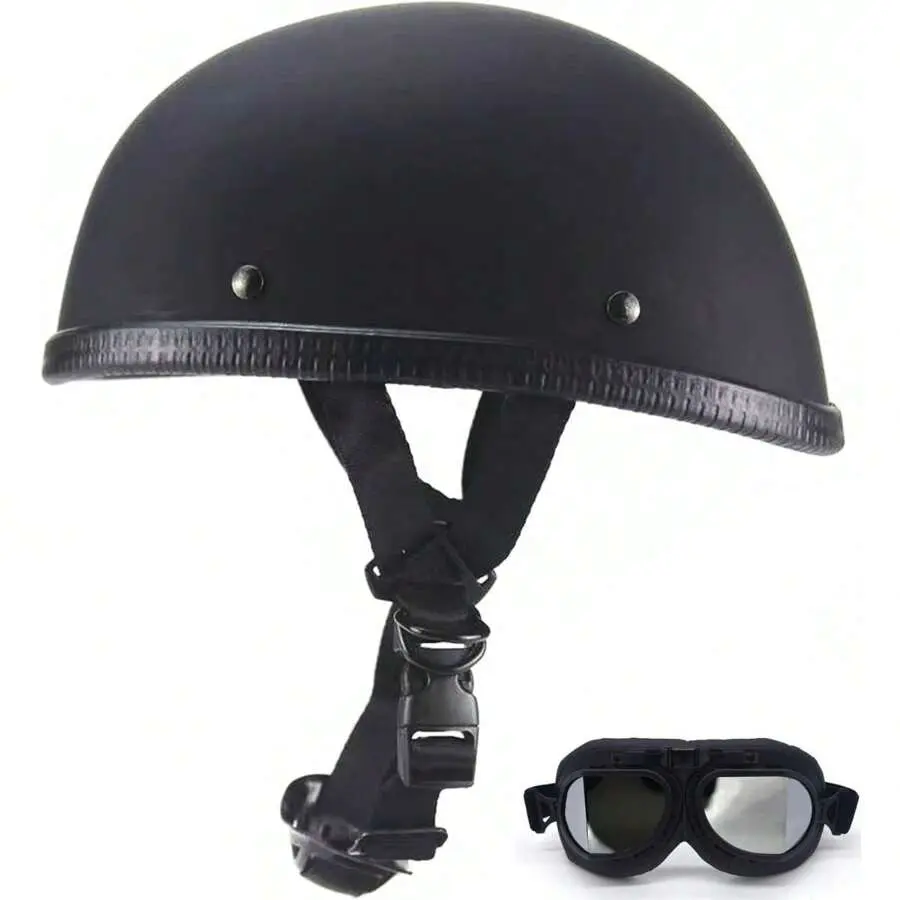 Local Delivery-Motorcycle Half Helmet, Approved Adult Men Women Retro Open Face Bike-Helmets, Bicycle/Skateboard Helmet For Adults, Bike, Skate, Scooter, Longboard Half Shell Helmet