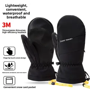 25 Styles Snowboard Gloves Touchscreen Warm Waterproof Fingerless Unisex Outdoor Thermal Gloves Student Thickened Gloves