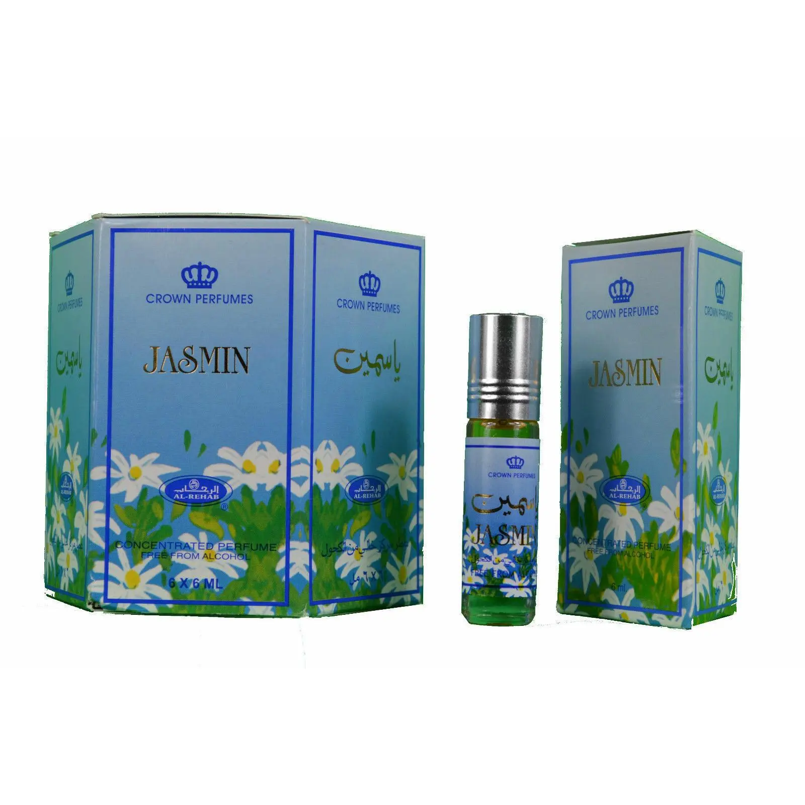 Jasmin- 6ml (.2oz) Roll-on Perfume Oil by Al-Rehab (Box of 6) Jasmin- 6ml (.2oz) Roll-on Perfume Oil by Al-Rehab (Box of 6)