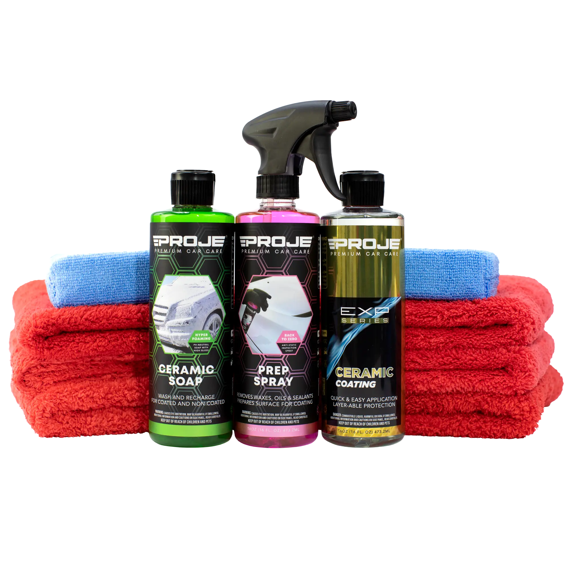 Ceramic Premium Kit - 12+ Month SiO2 Protection Safe on All Surfaces - Complete Detailing Kit & Products for Cars, Trucks, SUVs & RVs