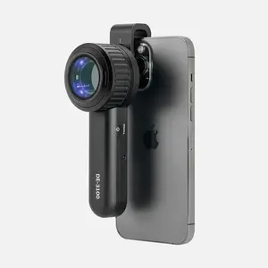 IBOOLO DE-3100 PRO Dermatoscope Lens 10X Magnification Polarized & UV Light Compatible with All Phone Models