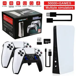 GB5 Video Game Console 256GB - 50,000+ Retro Games HDTV Game Box with Dual Gamepads, 45 Emulators for PS1/PSP/NDS/N64 & Steam-Compatible Gaming Stick gamer  gifts Wireless