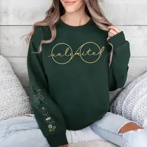 Unlimited sweatshirt inspired by Elphaba Glasses, Wizard of Oz Musical Theatre Pullover, Sweater with Design on the Sleeve, Wicked The Musical Gift, Wizard Movie Fan Shirt