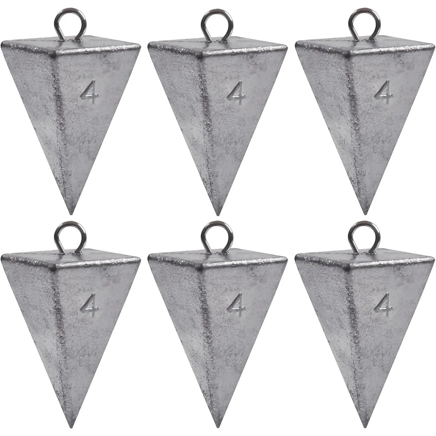Pyramid Sinkers Fishing Weights,  Fishing Weights Sinkers Tangle Free Fishing Weights for Saltwater Surf Fishing Gear Tackle 1oz 2oz 3oz 4oz 5oz 6oz 8oz